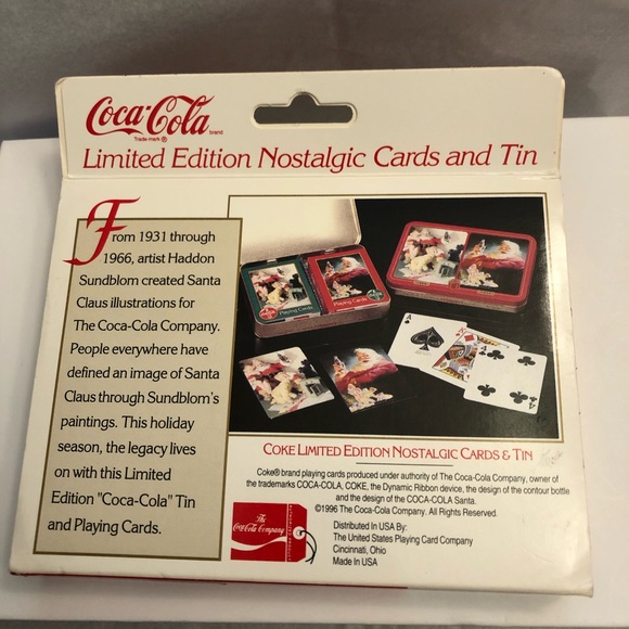 ♥️HP♥️ Coca Cola Santa Playing Cards 1996 Set/2 Limited Edition NIB - Picture 4 of 4